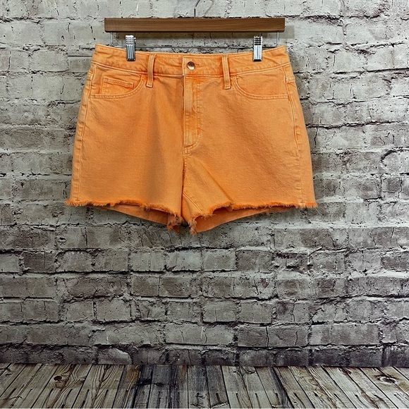Universal Thread Orange Vintage Mini Raw Hem Shorts - Picture 1 of 7